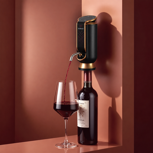 SORSO Pro wine system in a terracotta alcove